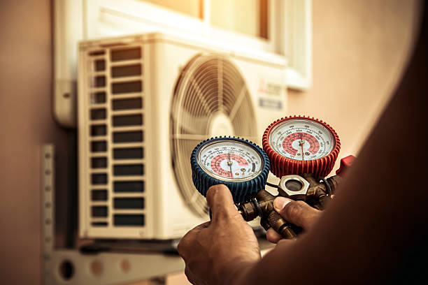 Professional Hvac technician working in Belle Mead, NJ